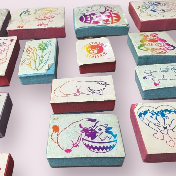 Lisa Frank Vintage Foam Stamps Set Of 30 Card Making Scrapbooking Junk Journals - Picture 8 of 14